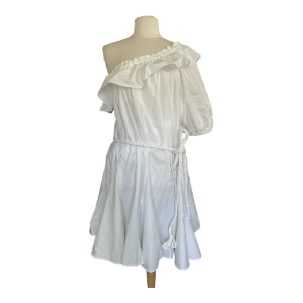 RHODE x Target White Ruffle One‑Shoulder Cotton Mini Dress Size XX